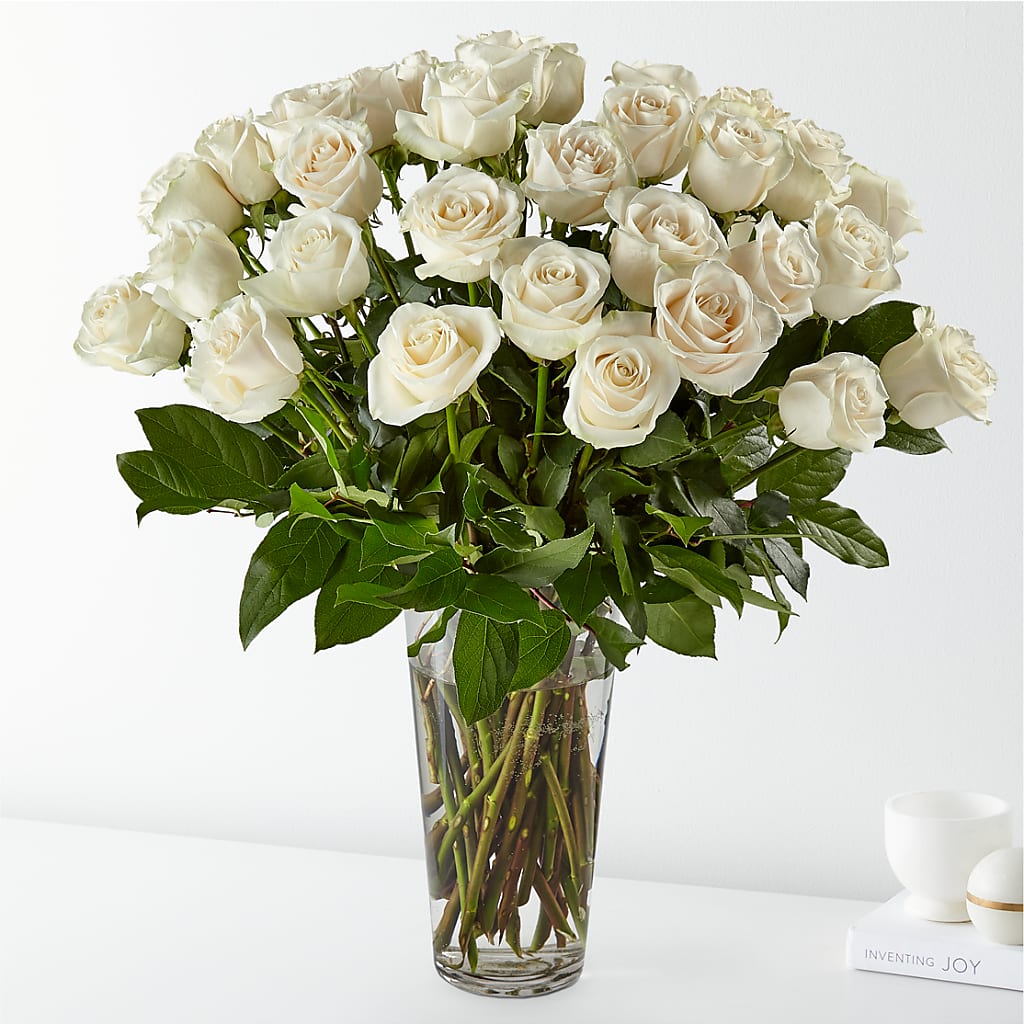 Long Stem White Rose Bouquet – RIDLEY'S, Twin Falls ID