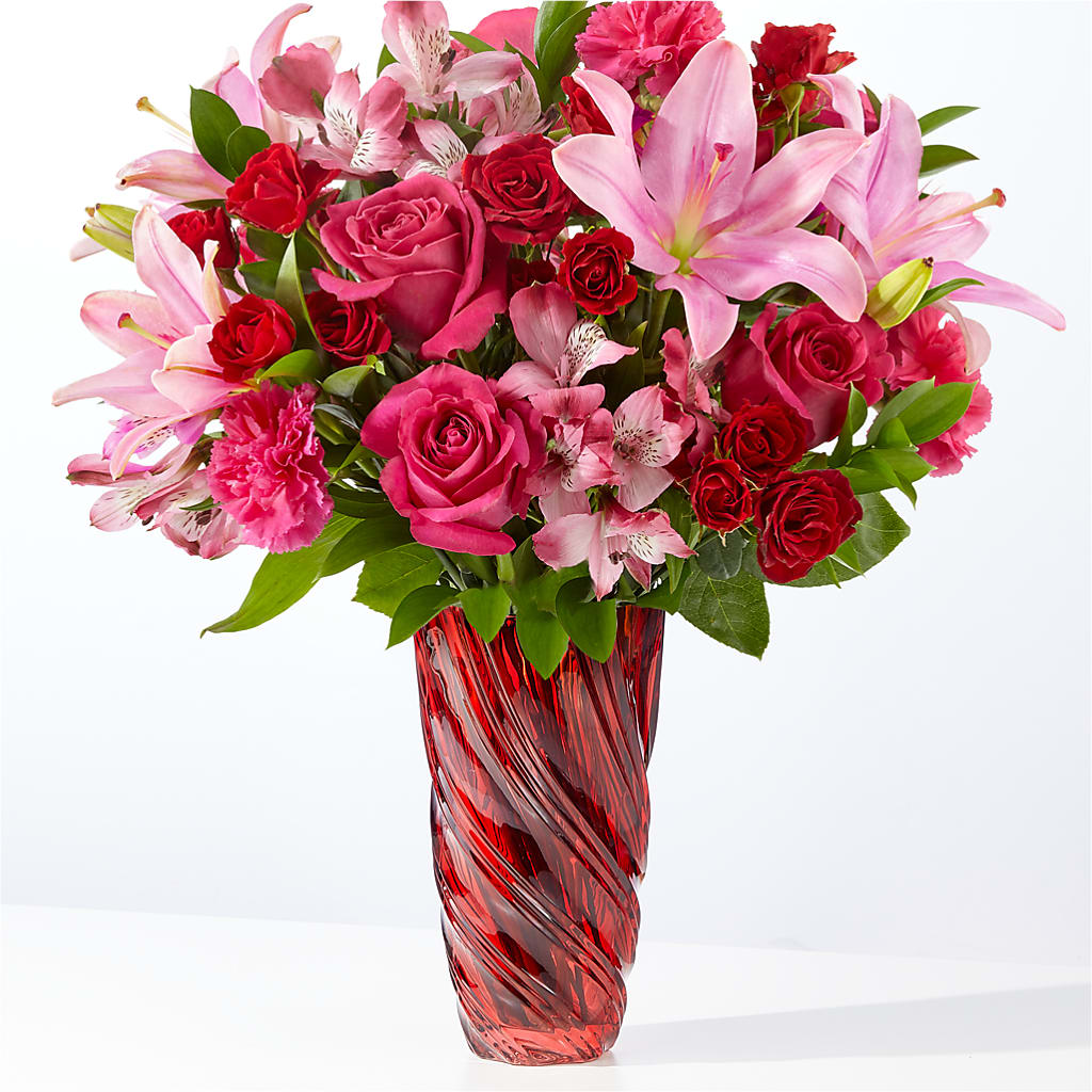 In Love Bouquet with Luxe Swirl Vase – RIDLEY'S, Twin Falls ID