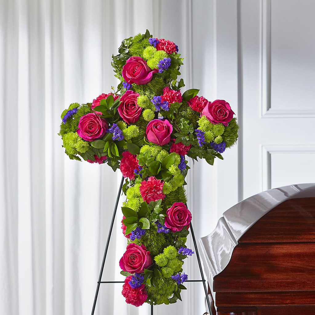 Tribute Rose Floral Cross – RIDLEY'S, Twin Falls ID