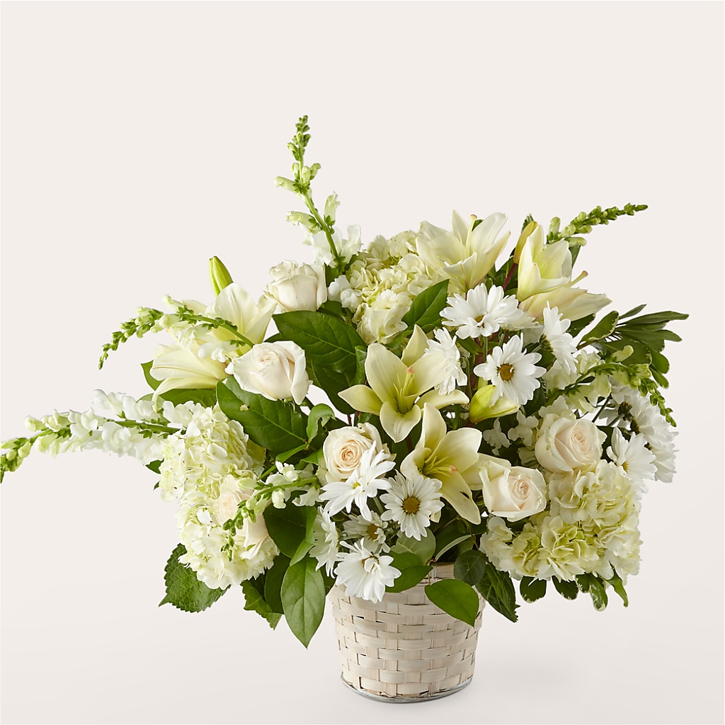 Ivory Elegance Floral Basket – RIDLEY'S, Twin Falls ID