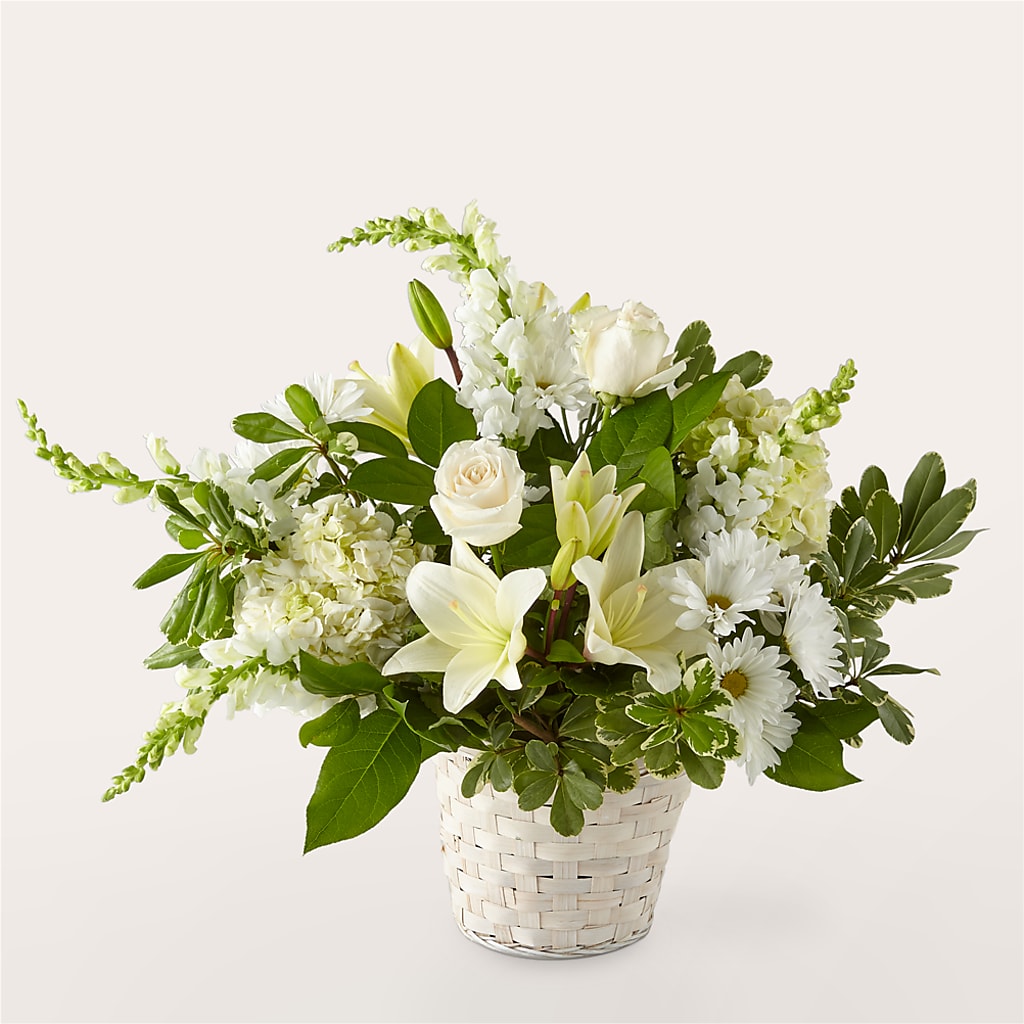Ivory Elegance Floral Basket – RIDLEY'S, Twin Falls ID