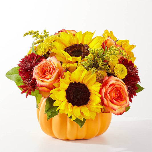 Golden Gourd Pumpkin Bouquet – RIDLEY'S, Twin Falls ID