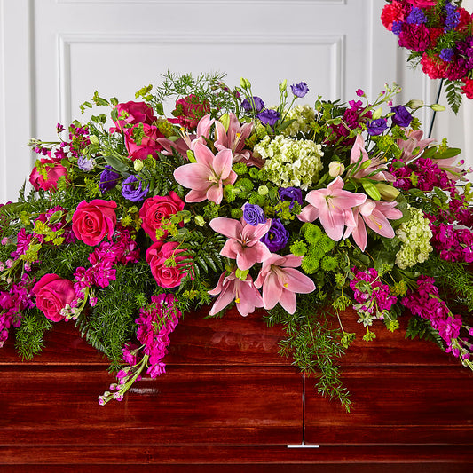 Radiant Tribute Casket Spray – RIDLEY'S, Twin Falls ID