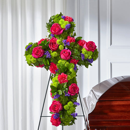 Tribute Rose Floral Cross – RIDLEY'S, Twin Falls ID