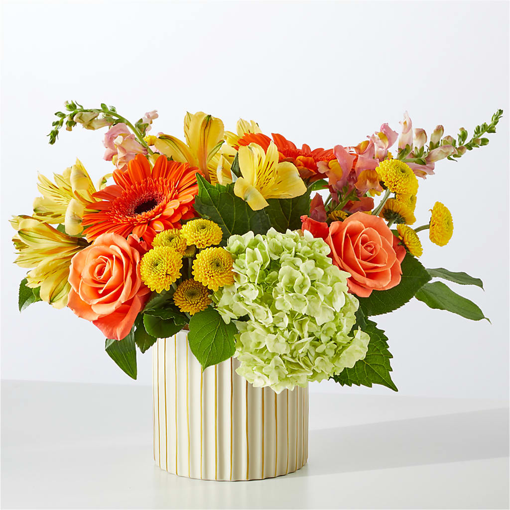 Autumn Sunshine Bouquet with Ivory Vase – RIDLEY'S, Twin Falls ID
