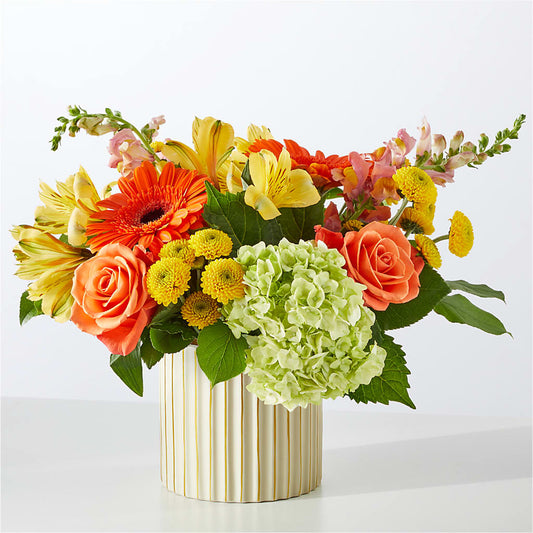 Autumn Sunshine Bouquet with Ivory Vase – RIDLEY'S, Twin Falls ID