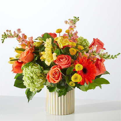 Autumn Sunshine Bouquet with Ivory Vase – RIDLEY'S, Twin Falls ID