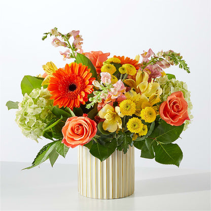 Autumn Sunshine Bouquet with Ivory Vase – RIDLEY'S, Twin Falls ID