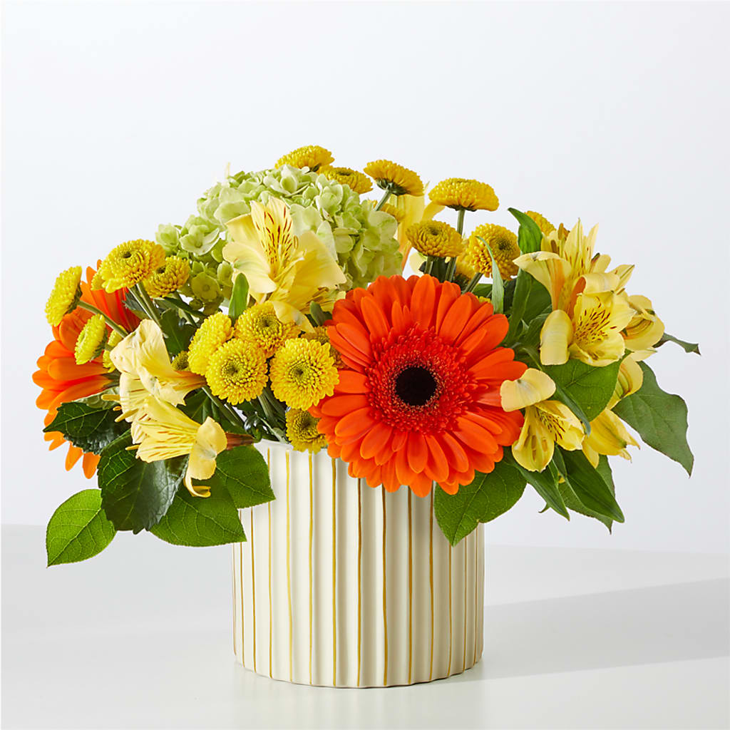 Autumn Sunshine Bouquet with Ivory Vase – RIDLEY'S, Twin Falls ID
