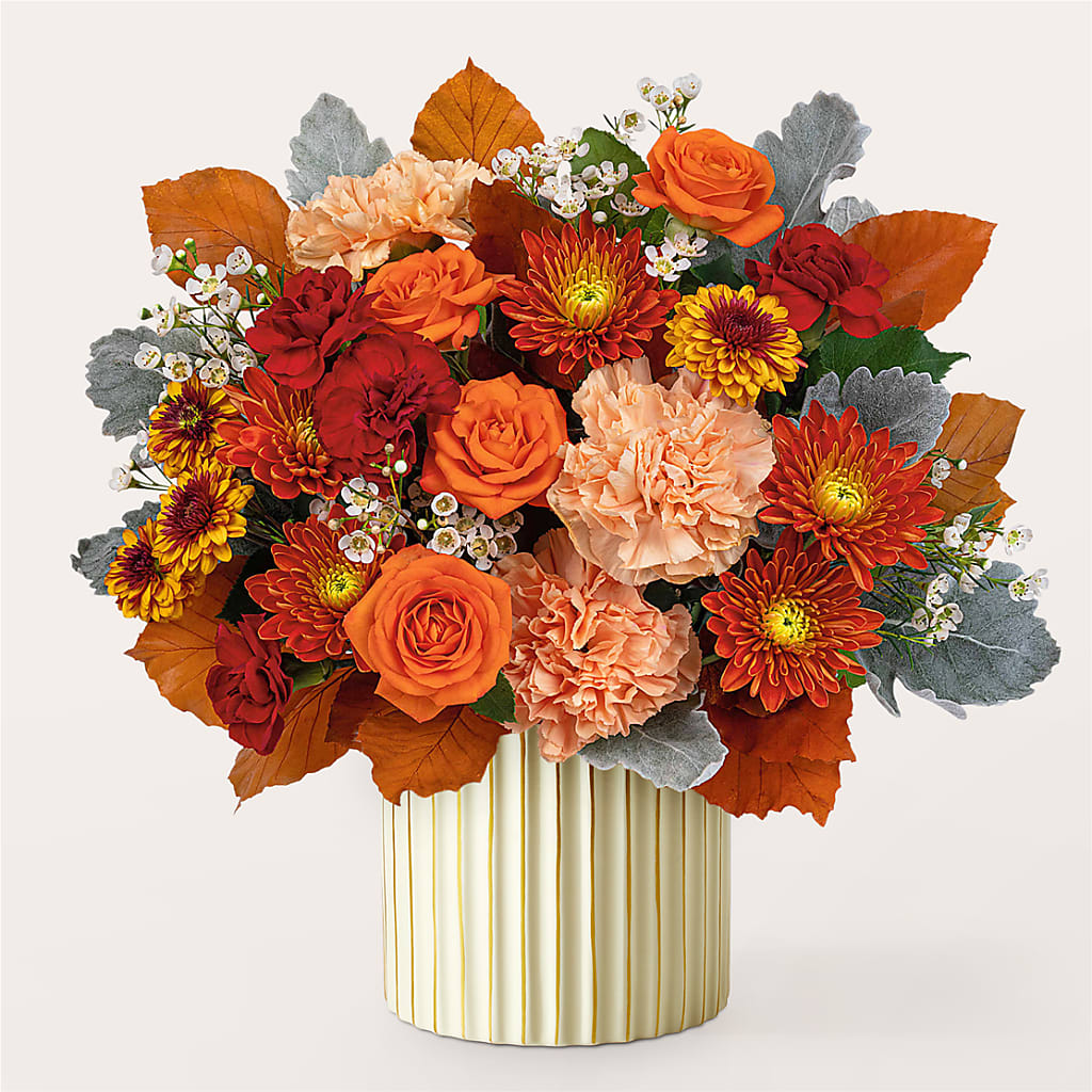 Merlot Bouquet with Ivory Vase – RIDLEY'S, Twin Falls ID